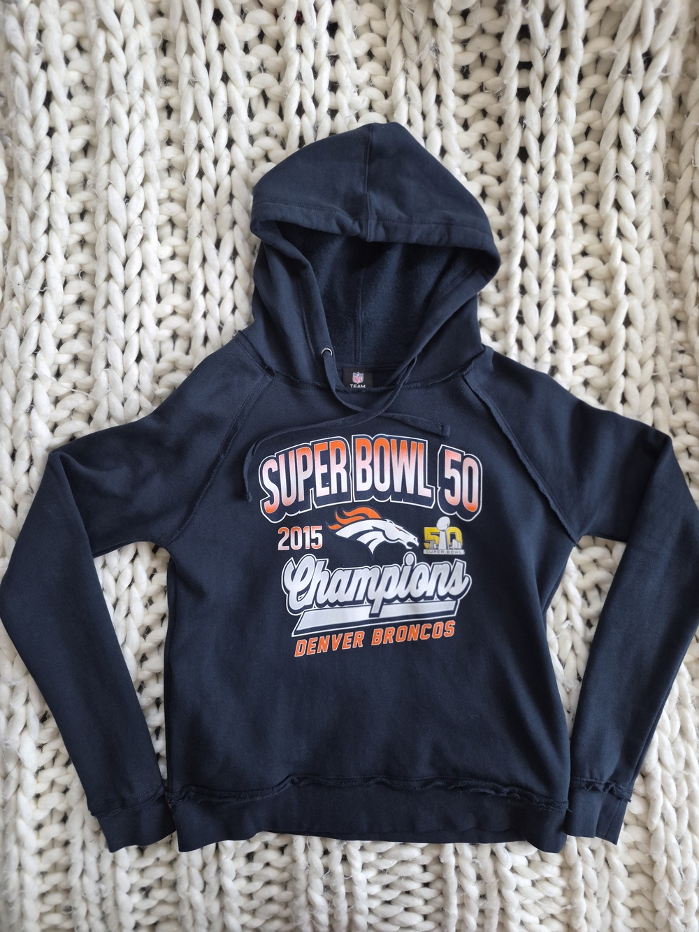 NFL Denver Broncos Navy Super Bowl 50 Champions Crewneck Sweatshirt